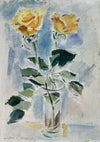 Original Still Life Floral Oil Painting Vintage Mid Century Sweden