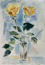 Original Still Life Floral Oil Painting Vintage Mid Century Sweden
