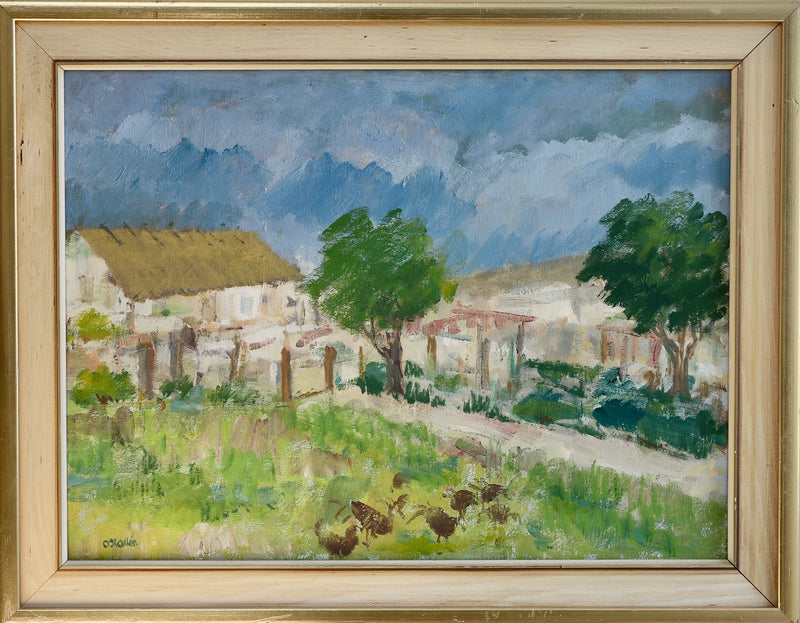 Vintage Original Oil Painting By O Hallén Sweden