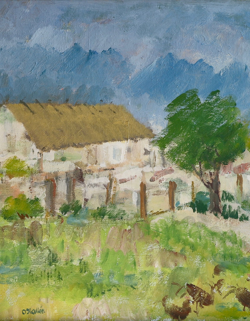 Vintage Original Oil Painting By O Hallén Sweden
