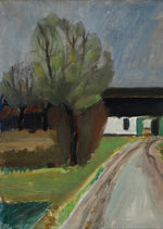 Mid Century Vintage Original Landscape Oil Painting from Sweden