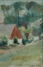 Mid Century Original Vintage Landscape Oil Painting from Sweden