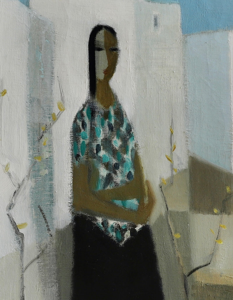 Original Vintage Figurative Oil Painting From Sweden by F Lundqvist