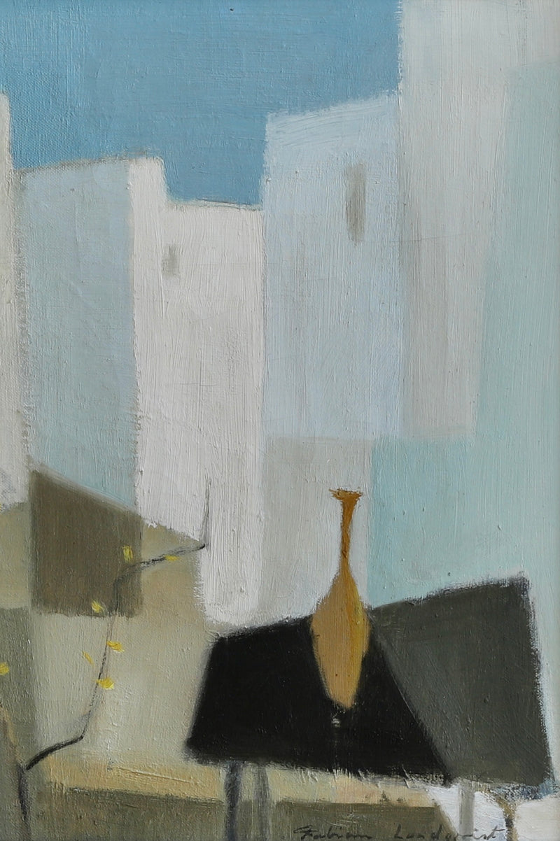 Original Vintage Figurative Oil Painting From Sweden by F Lundqvist