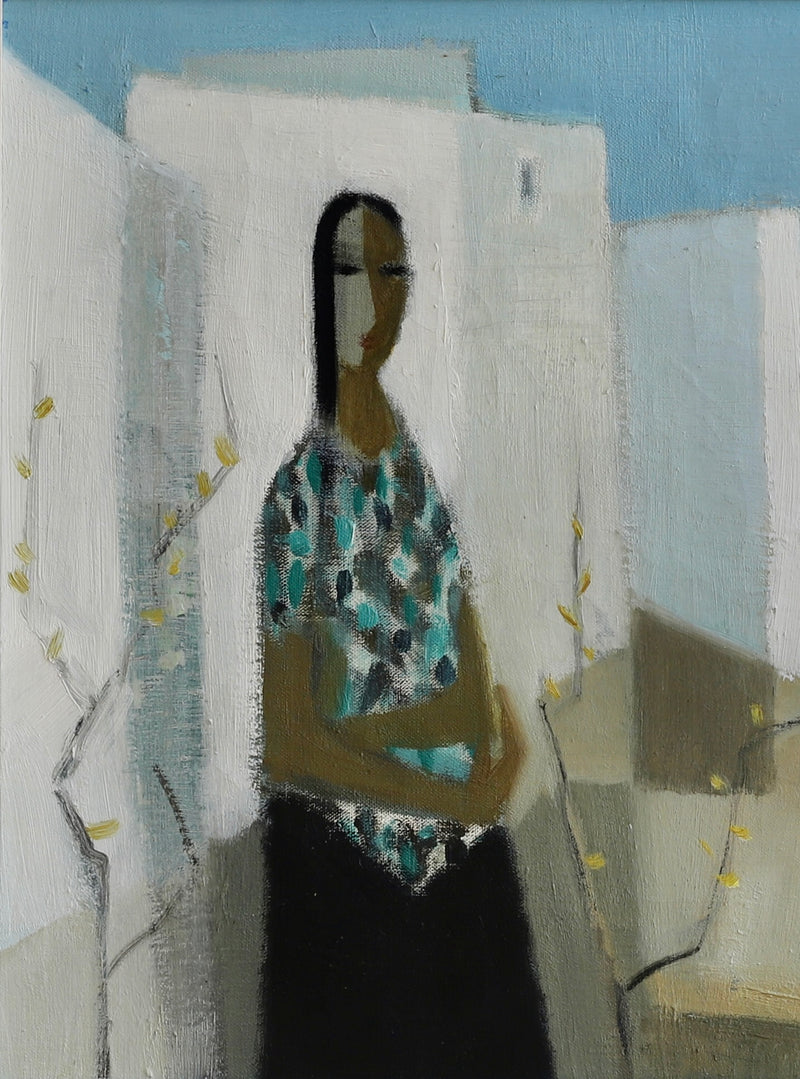 Original Vintage Figurative Oil Painting From Sweden by F Lundqvist
