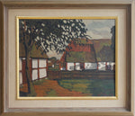 Original Vintage Farmhouse Oil Painting from Sweden