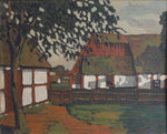 Original Vintage Farmhouse Oil Painting from Sweden