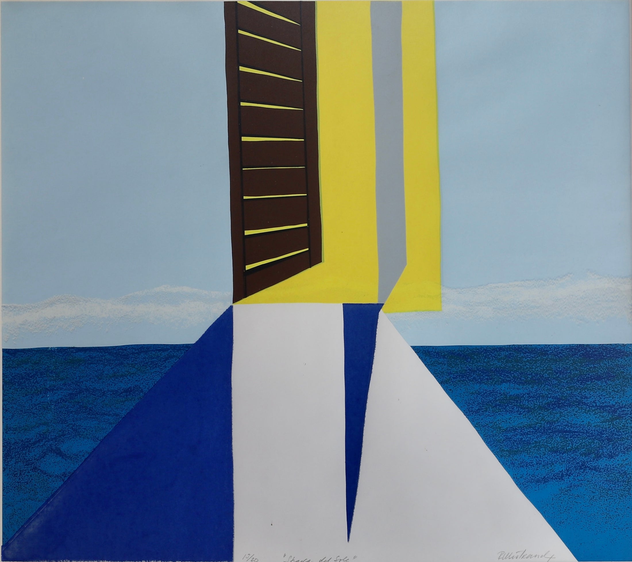 Vintage Mid Century Lithograph from Sweden