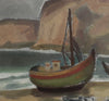 Mid Century Original Coastal Oil Painting From Sweden