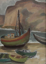Mid Century Original Coastal Oil Painting From Sweden