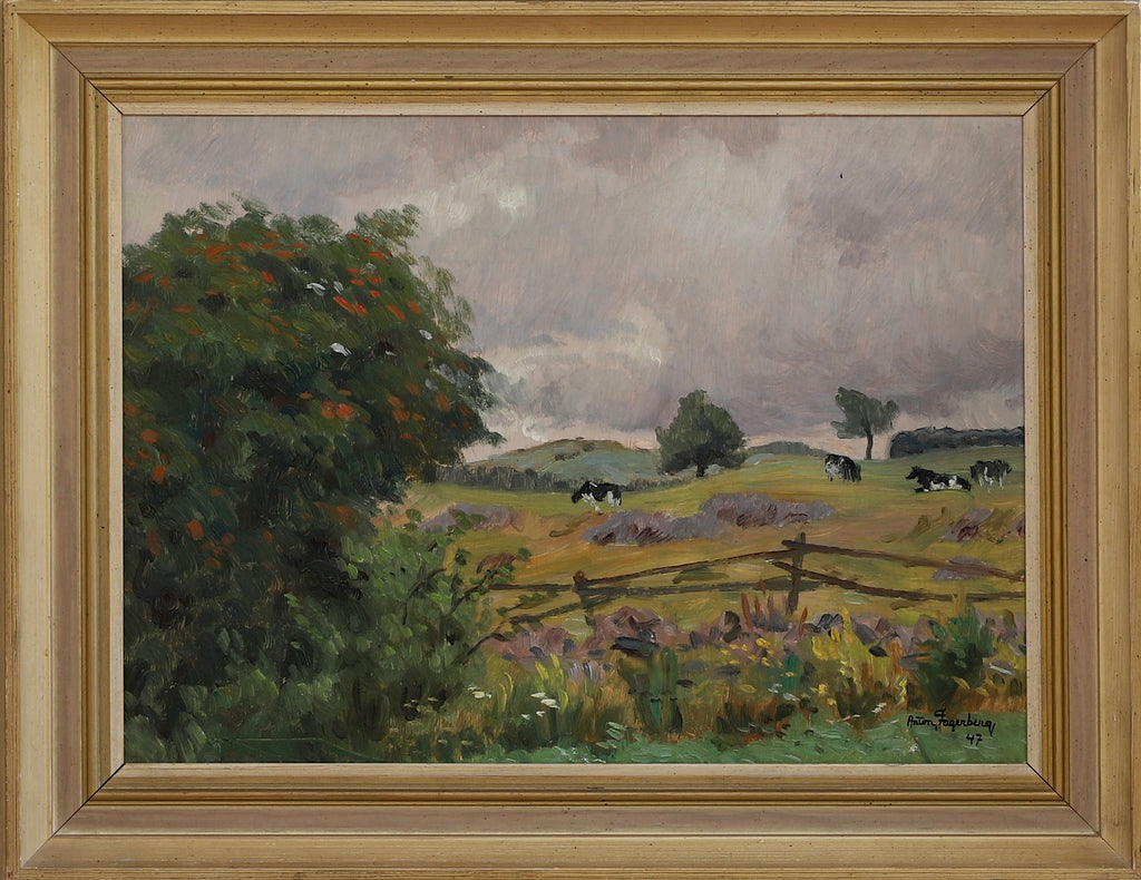 Mid Century Landscape Oil Painting 1947