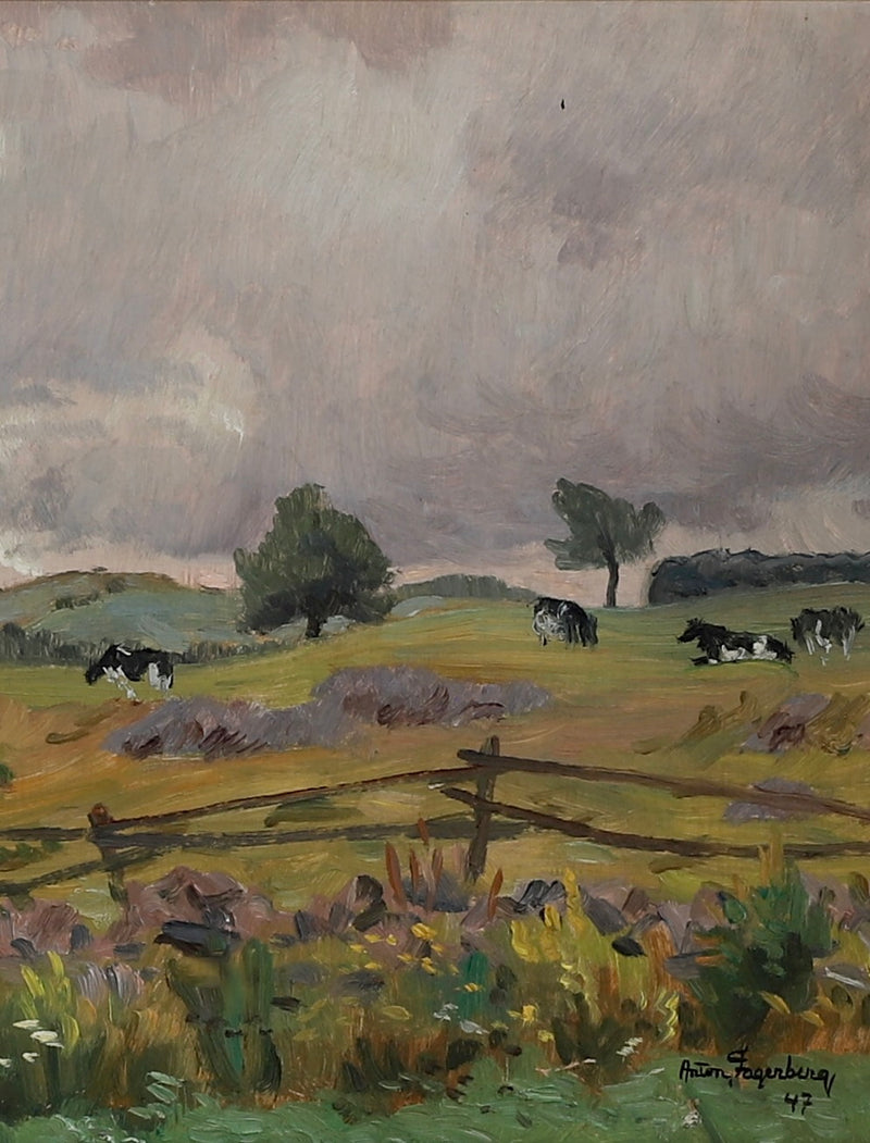 Mid Century Landscape Oil Painting 1947