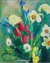 Mid Century Original Still Life Oil Painting From Sweden by H Ripa
