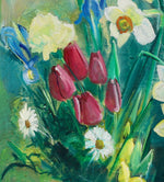 Mid Century Original Still Life Oil Painting From Sweden by H Ripa