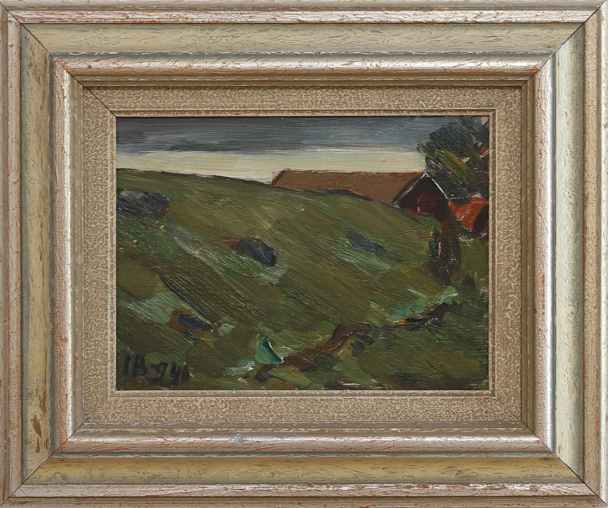 Mid Century Original Vintage Landscape Oil Painting from Sweden
