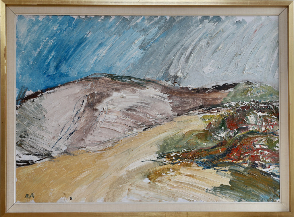 Swedish Mid Century Vintage Art Landscape Oil Painting