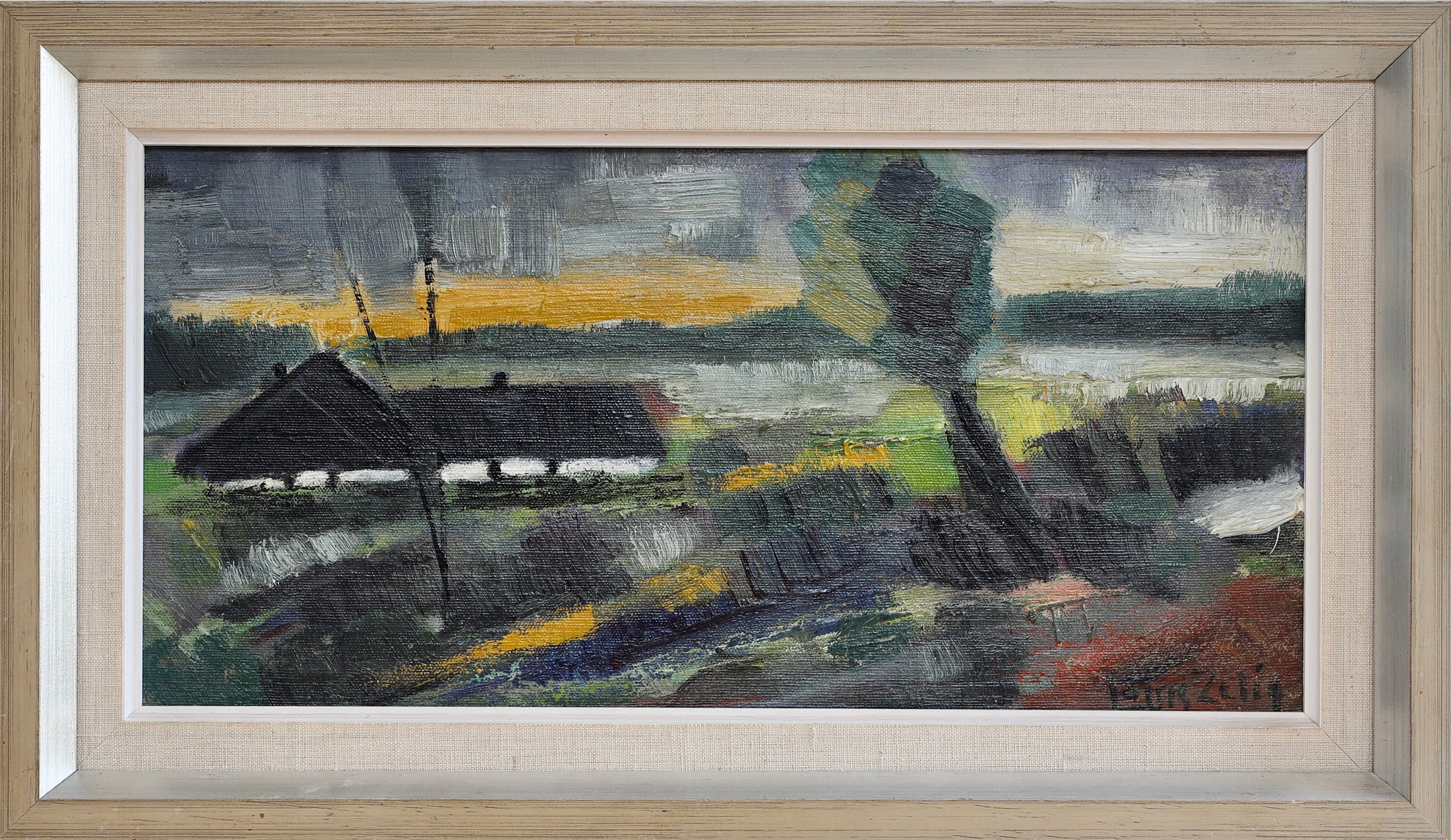 Mid Century Farmhouse Oil Painting