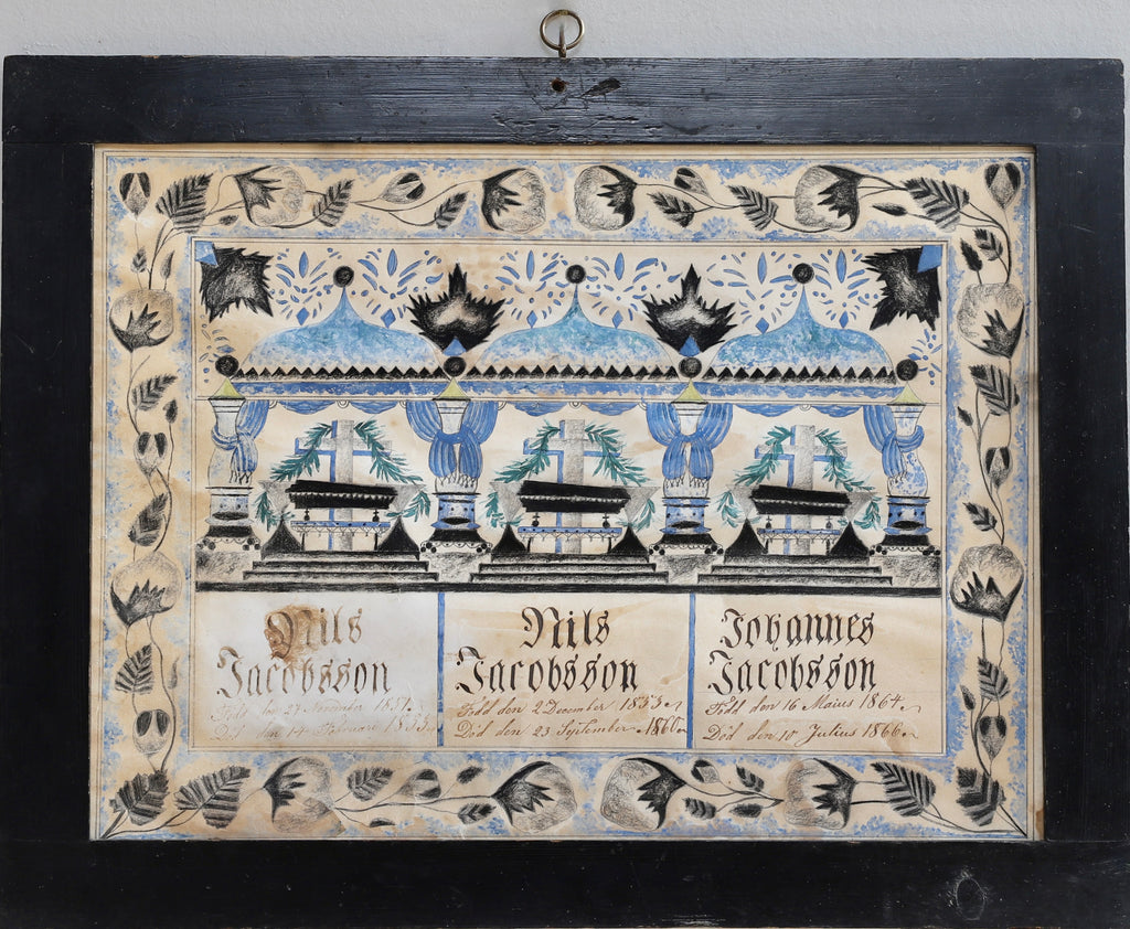 Vintage Art Room Folk Art  From Sweden