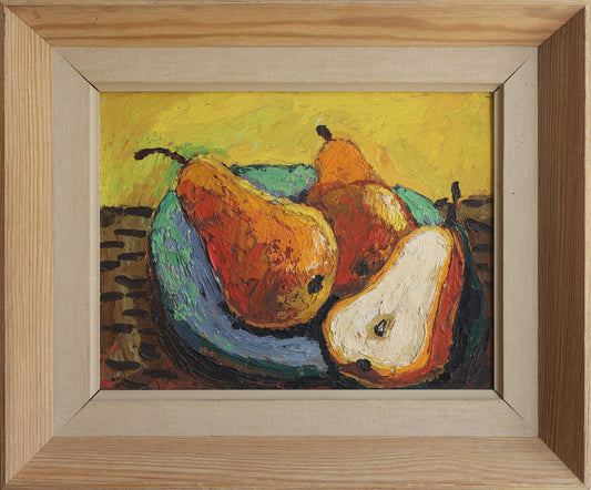Mid Century Original Still Life of Pears From Sweden