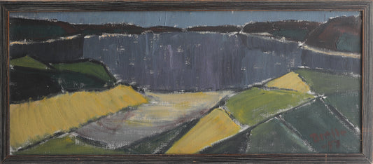 Vintage Coastal Oil Painting From Sweden 1957