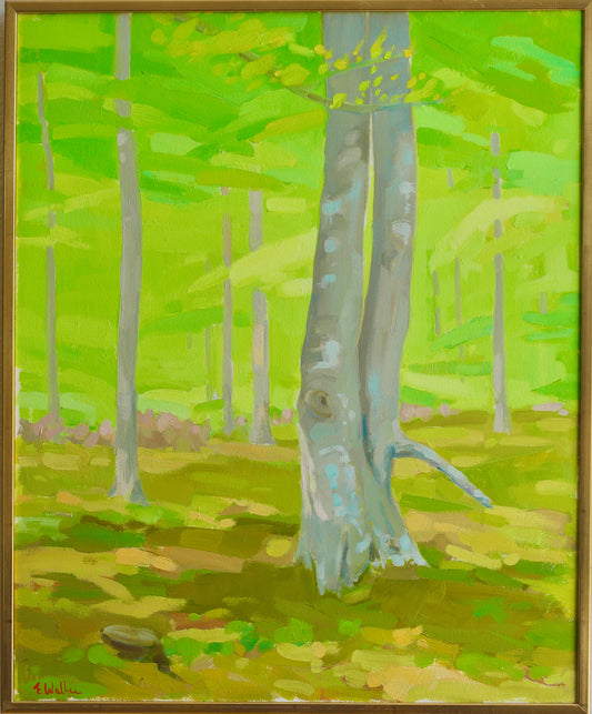 Mid Century Original Landscape Oil Painting from Sweden By E Persson