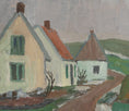 Load image into Gallery viewer, Charming Vintage Countryside Village Oil Painting from Sweden
