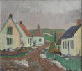 Load image into Gallery viewer, Charming Vintage Countryside Village Oil Painting from Sweden
