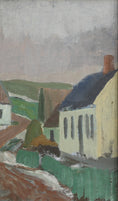 Load image into Gallery viewer, Charming Vintage Countryside Village Oil Painting from Sweden
