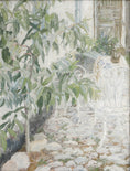 Load image into Gallery viewer, Vintage Mid Century Original Oil Painting "The Peach Tree" 1965
