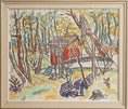 Load image into Gallery viewer, Mid Century Vintage Original Oil Painting from Sweden 1949
