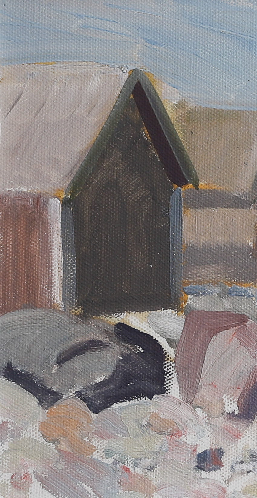 Mid Century Original Oil Painting from Sweden by Tage Nilsson