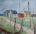 Load image into Gallery viewer, Vintage Art Mid Century Coastal Oil Painting from Sweden
