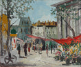 Load image into Gallery viewer, Vintage Art Room Original Oil of Parisian Flower Market
