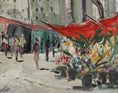 Load image into Gallery viewer, Vintage Art Room Original Oil of Parisian Flower Market
