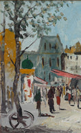 Load image into Gallery viewer, Vintage Art Room Original Oil of Parisian Flower Market
