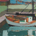 Load image into Gallery viewer, Mid Century Vintage Art Original Harbor Oil Painting
