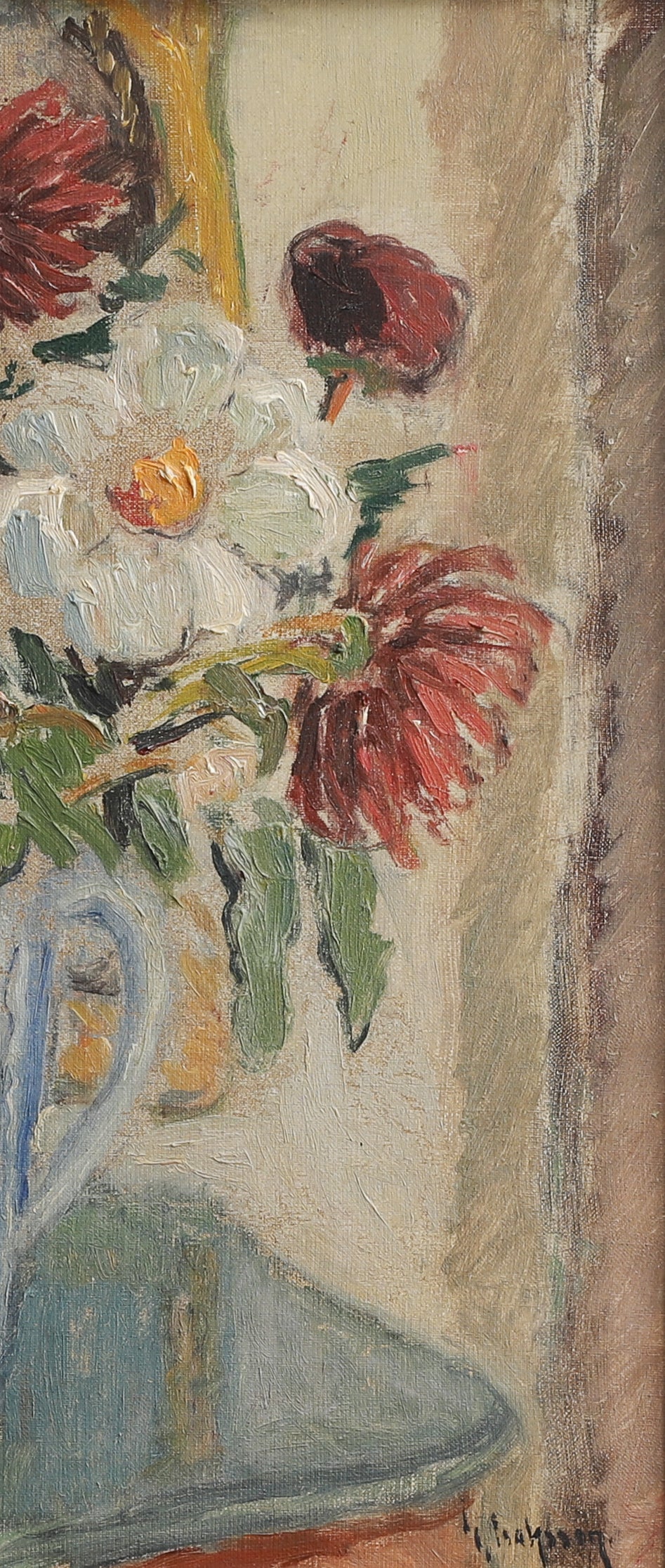 Mid Century Vintage Original Still Life Painting from Sweden