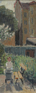 Load image into Gallery viewer, Vintage Original Cityscape Oil Painting from Sweden
