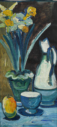 Load image into Gallery viewer, Mid Century Vintage Colorful Still Life Painting from Sweden
