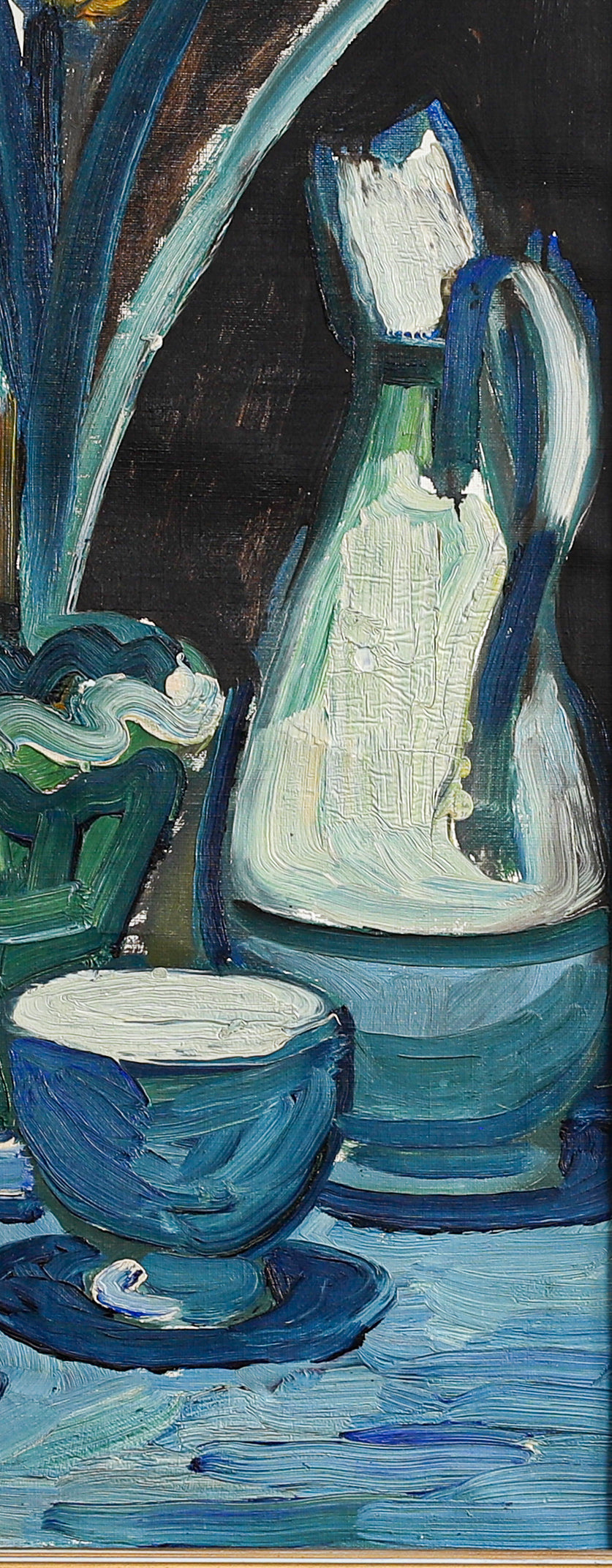 Mid Century Vintage Colorful Still Life Painting from Sweden