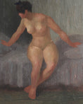 Load image into Gallery viewer, Vintage Figurative Original Oil Painting from Sweden

