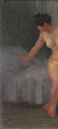 Load image into Gallery viewer, Vintage Figurative Original Oil Painting from Sweden
