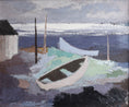 Load image into Gallery viewer, Mid Century Vintage Art Original Coastal Oil Painting from Sweden
