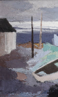 Load image into Gallery viewer, Mid Century Vintage Art Original Coastal Oil Painting from Sweden
