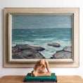 Load image into Gallery viewer, Vintage Art Room Mid Century Vintage Coast Oil Painting
