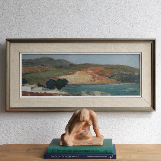 Vintage Art Original Landscape Oil Painting from Sweden