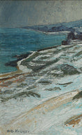 Load image into Gallery viewer, Mid Century Vintage Original Coastal Oil Painting from Sweden
