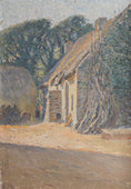 Load image into Gallery viewer, Vintage Original Farmhouse Oil Painting from Sweden
