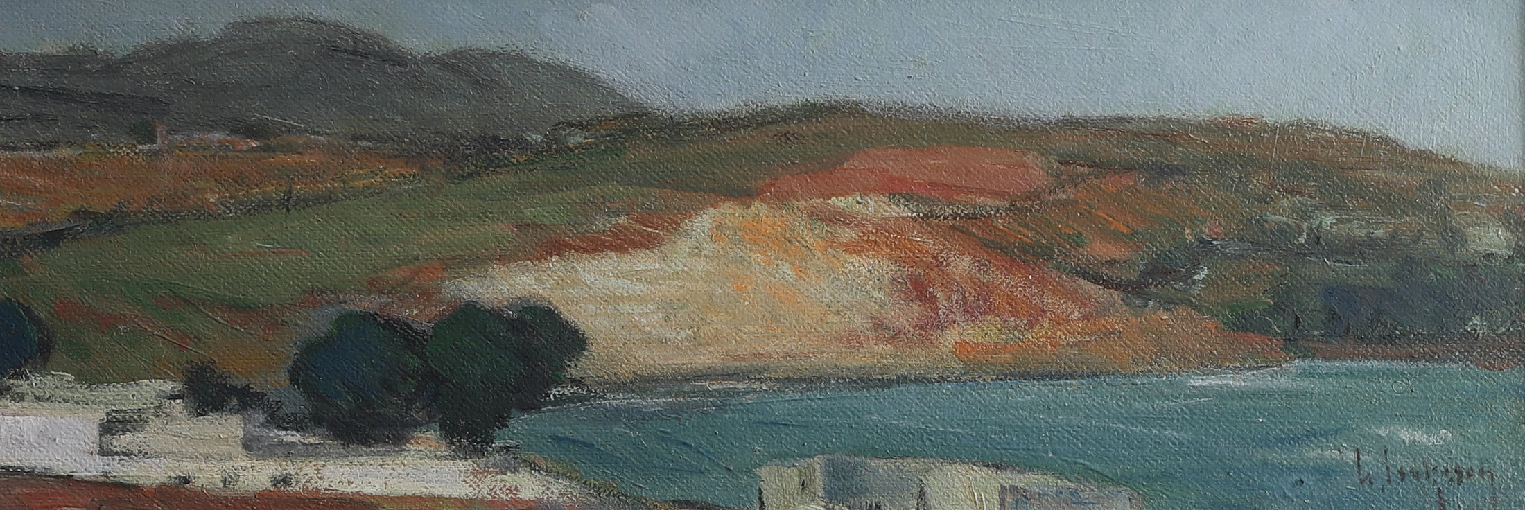 Vintage Art Original Landscape Oil Painting from Sweden