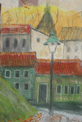 Load image into Gallery viewer, Vintage Mid Century Colorful Landscape Oil Painting from Sweden
